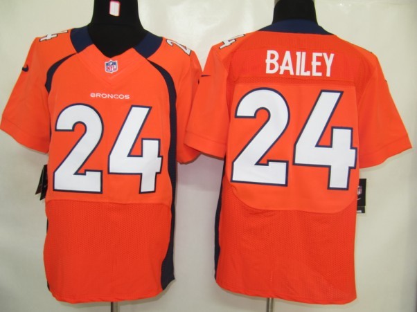 Nike Denver Broncos 24 Bailey NFL Elite Jersey in Orange